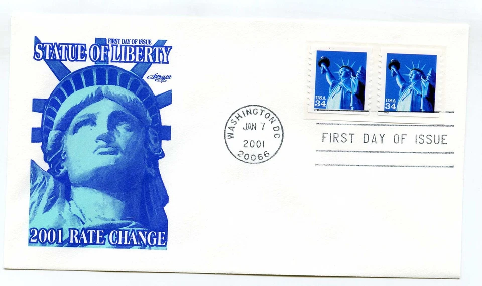 3466 34c Statue of Liberty Coil pair Artmaster FDC - Image 1 of 1