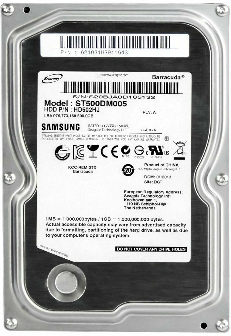 Hard Drive Samsung Spinpoint F3 500GB HD502HJ 7200RPM 16MB