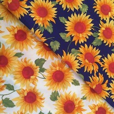 Rose&Hubble sunflowers 100% cotton poplin craft fashion patchwork quilting