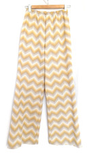 Vntg 60s 70's Women  s Pull-On Flare Polyester Pants Wide Leg Chevron 10