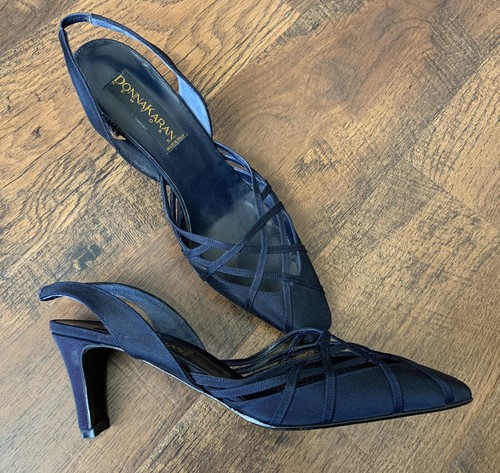 Donna Karan New York Navy Heels US W 8 