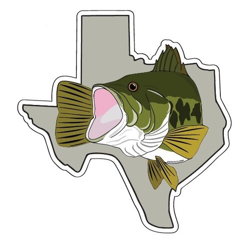 LARGEMOUTH BASS STATE stickers decals fishing MANY STATES fly fishing   - Picture 60 of 68