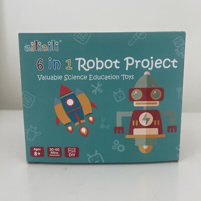 Ailiaili 6 Set STEM Science Robot Project Kits for Kids Ages 8-12