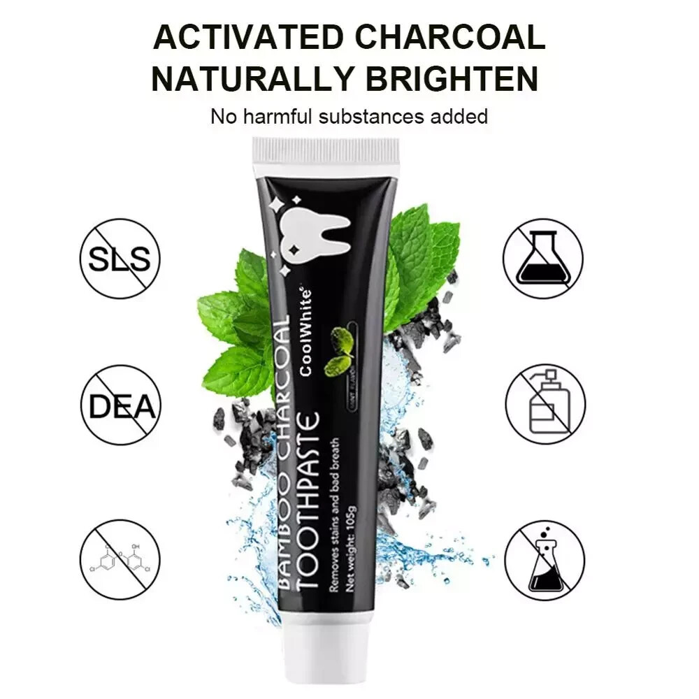 Bamboo Charcoal Whitening Toothpaste Removes Stains and Bad 105g×8boxes SHIP DHL