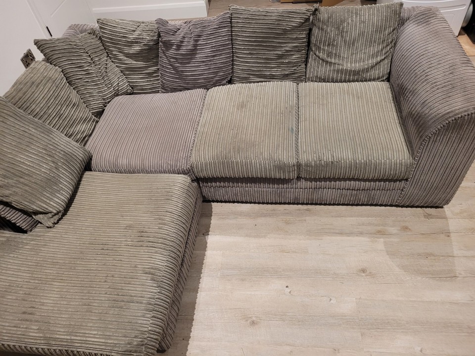 Grey 3 / 4 Seater corner sofa used eBay
