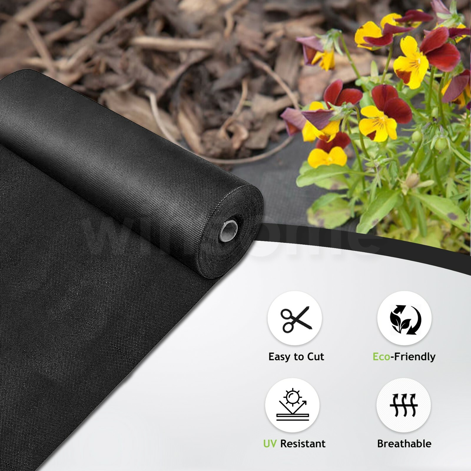 Weedcontrol Fabric Heavyduty Membrane Ground Cover Sheet Garden