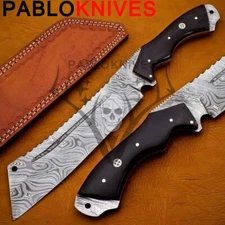 13" Beautiful Custom Hand Forged Damascus Steel Fixed Blade Hunting Knife