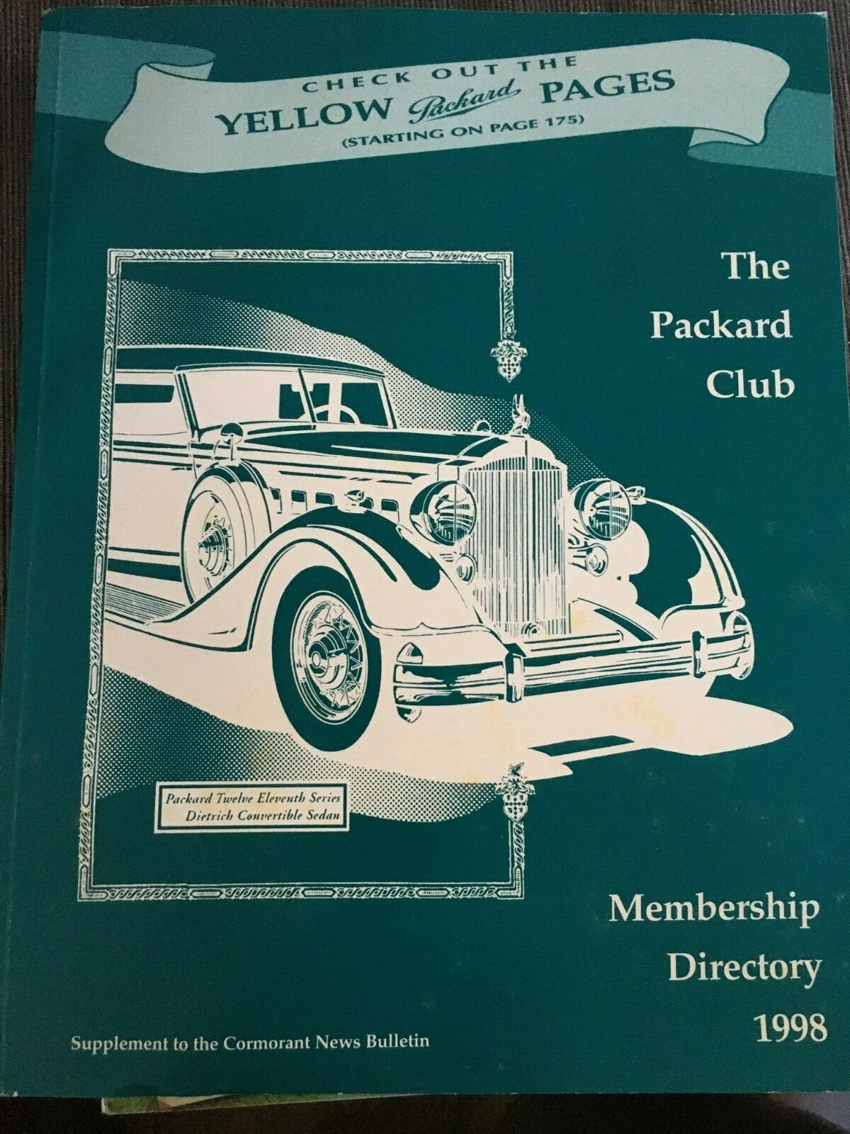 1998 the Packard Club Membership Directory cover Dietrich Convertible Sedan