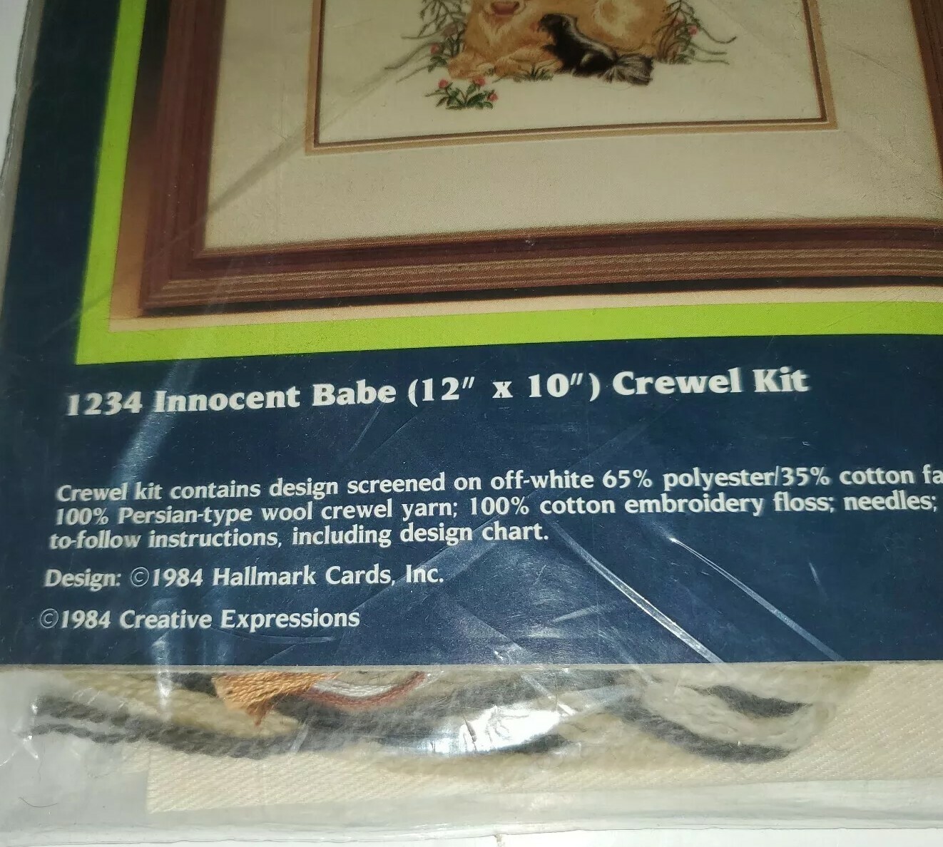 CREATIVE EXPRESSIONS Needlepoint Kit 1234 Innocent Babe Calf Skunk