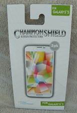 Champion Shield Screen Protector For Galaxy S5 (2 pk.) ~ NEW