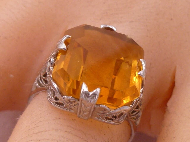 Antique sale citrine ring