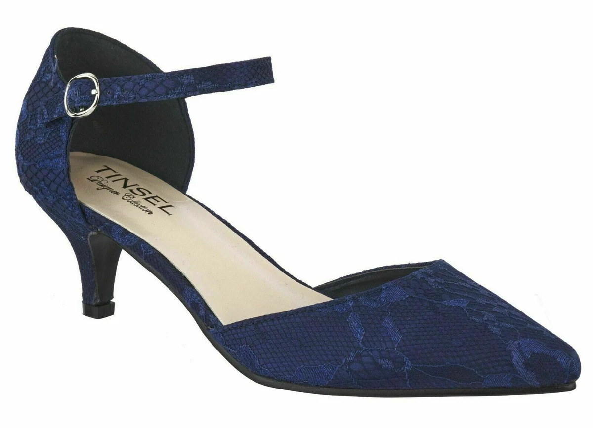 Buy Linzi Blue Runway Stiletto Court Heels With Crossover Front Strap from  Next USA