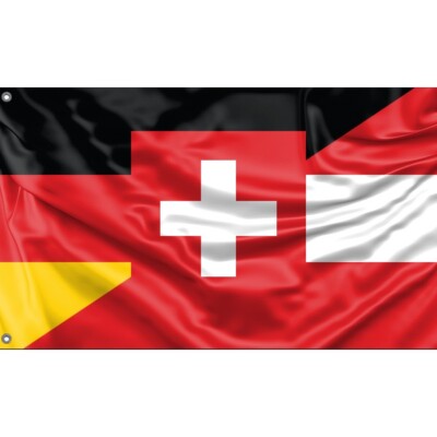 Deutsche Sprache Flagge I einzigartiges Design, 3x5Ft/90x150 cm, EU Made