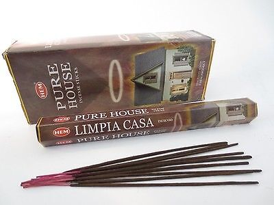 PURE HOUSE von HEM BIG PACK 6x 20 RäucherSTÄBCHEN Original Indien Incense