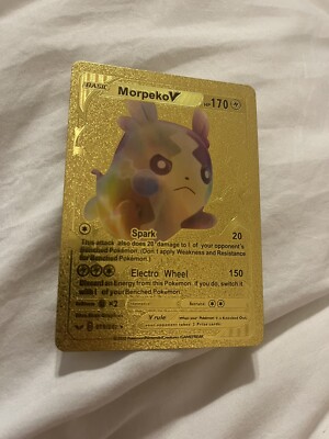 モルペコV HP170 トレーディングカード Pokemon Card - Morpeko V - 079/202 - HP170 - Gold Foil Fan Art
