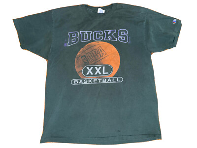 vintage NBA x Champion Milwaukee Bucks T shirt size XL single stitch tee