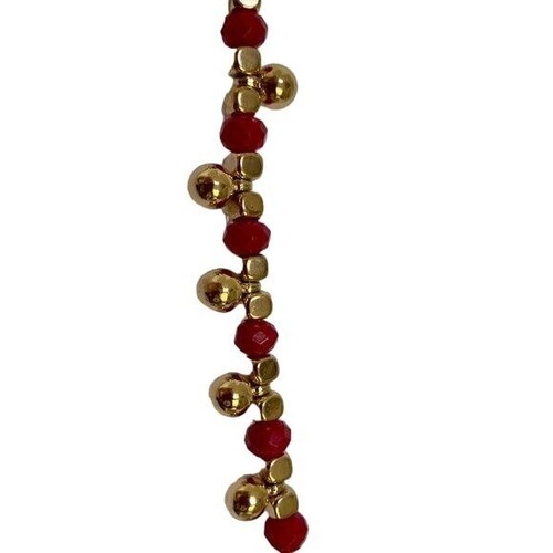 Landry 30"-33" PERLENKETTE mit Goldkette und dunkelrosa Perlen - Bild 3 von 4