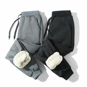 2021 Nuevos pantalones chandal gruesos trecipelo para hombres de invierno |  eBay