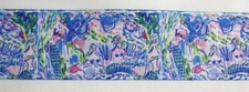 Palm beach style Grosgrain ribbon BTY Blue Mermaids Watercolor 5/8" 7/8" 1.5" 3"