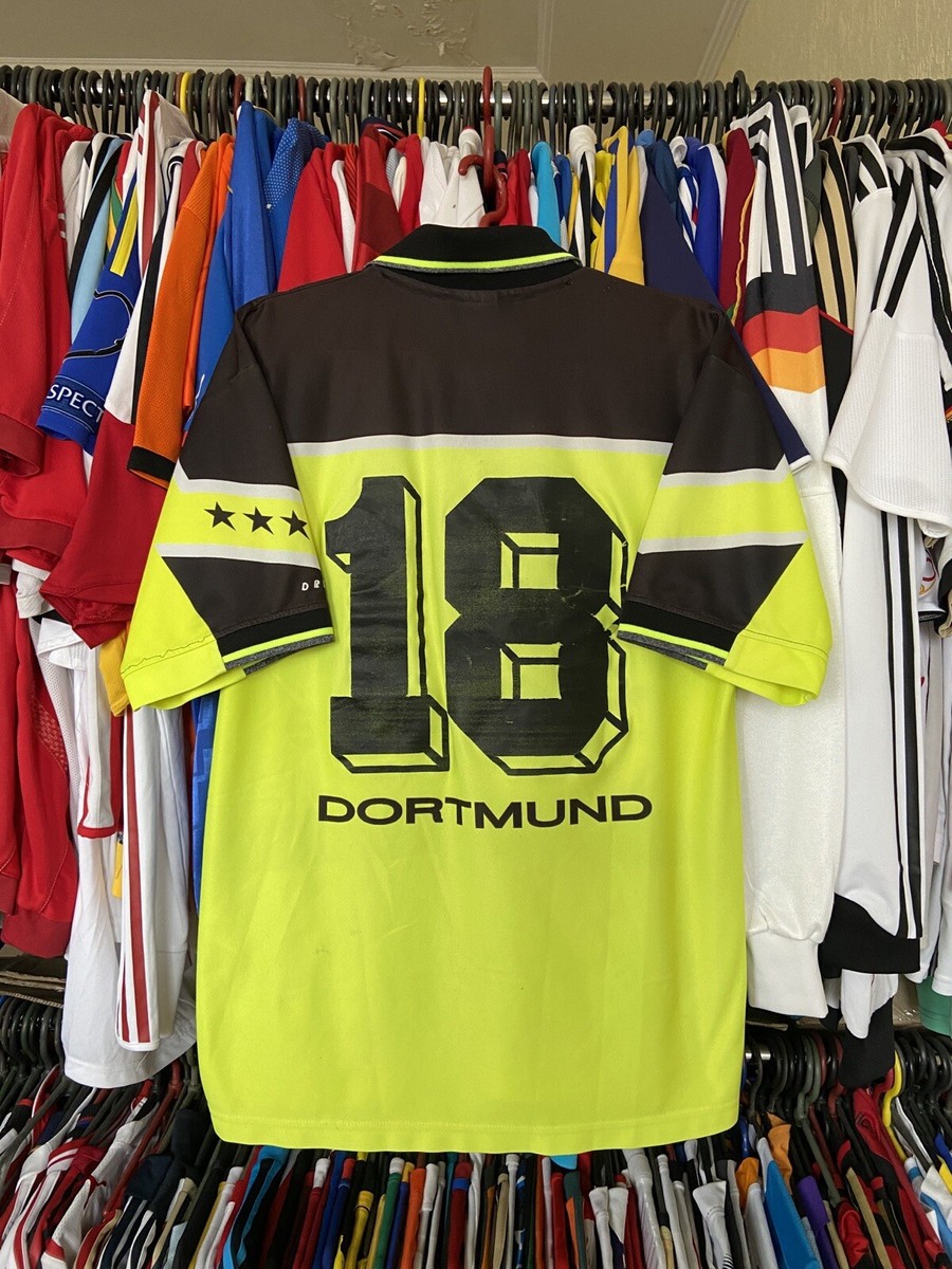 BORUSSIA DORTMUND 1997 1998 HOME SHIRT JERSEY NIKE sz M MEN