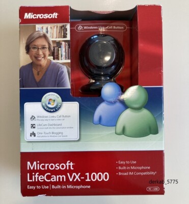 Microsoft NIB LifeCam VX-1000 Webcam with Built-in Microphone FACTORY SEALED NEW