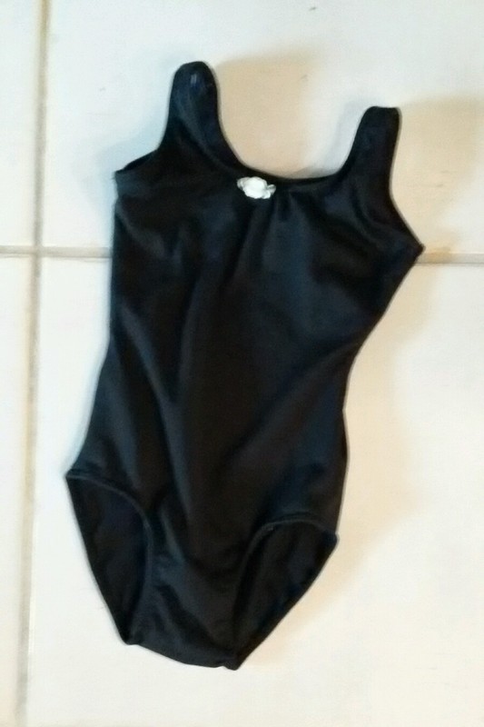 Girls toddler leotard black dance L XL 