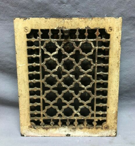  Antique Gothic VTG Cast Iron Heat Wall Register 8x10 Decorative Old 640-21B - Picture 1 of 9