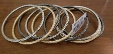 NEW COOKIE LEE 93335 SET OF 9 MIXED METAL BANGLE BRACELETS SILVER GOLD 38
