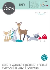 New Retired Sizzix Thinlits Woodland Nature 8pc #665491 Retail $15.99 L. Jones
