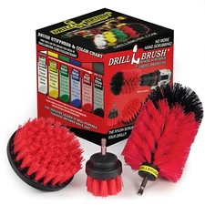 Outdoor Cleaning Drill Brushes - Garage Drill Brush Kit 