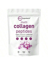 Multi Collagen Peptides Powder Hydrolyzed with Hyaluronic Acid Biotin Vitamin C