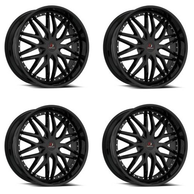 Set 4 22'' Cavallo CLV-46 Gloss Black Wheels 22x9.5 5x115 5x120 15mm Rims