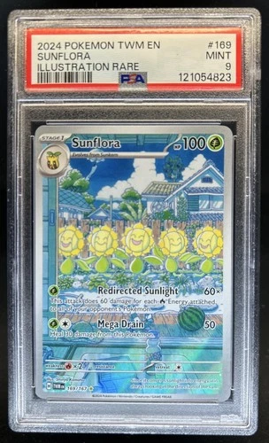 2024 Pokemon Twilight Masquerade Sunflora Illustration Rare #169/167 PSA 9