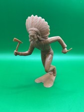 1964 Marx Native American Chief Running Vintage Loose 6" Plastic Figure
