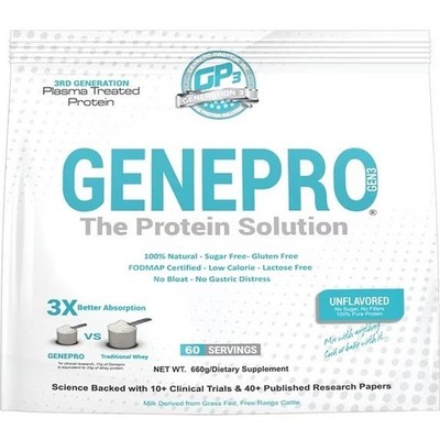 Premium GENEPRO GEN. 3 Unflavored Protein Powder - (3rd Generation, 60 Servings)