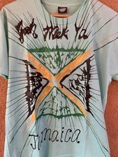 Vintage 90s Screen Stars Best Jamaica T Shirt God Bless You Reggae Made USA L