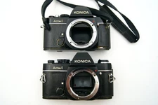 2 x Konica Acom - 1  SLR Film Camera  Bodies Only - (Parts / Repair / Untested)