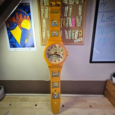2003 SpongeBob Square Pants 36'' Many Faces of Sponge Bob Large Watch Clock READ