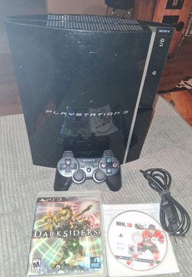 Sony PS3 Fat Console Bundle CECHL01 w/ OEM Controller + 2 Games Cleaned & Tested