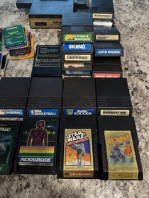 Mattel Intellivision Games and Controller Overlays lot plus booklets