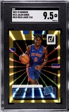 2022 PANINI DONRUSS GOLD HOLO LASER #213 JALEN DUREN ROOKIE RC /10 SGC 9.5