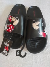 NWT DISNEY SIZE 9-10 WOMEN'S MICKEY MINNIE SLIDES
