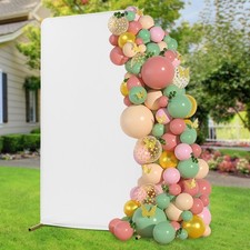 6.6' Wedding Arch Backdrop Stand for Ceremony Square Gold Balloon Arches Stand
