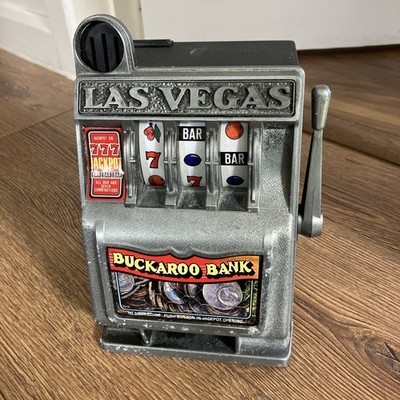 Buckaroo Bank Spielautomat, Las Vegas Metall Münzbank (siehe Beschreibung)