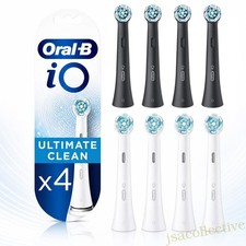 4Pack Oral B Toothbrush Heads io Ultimate Clean Ultimative Reinigung Black/White