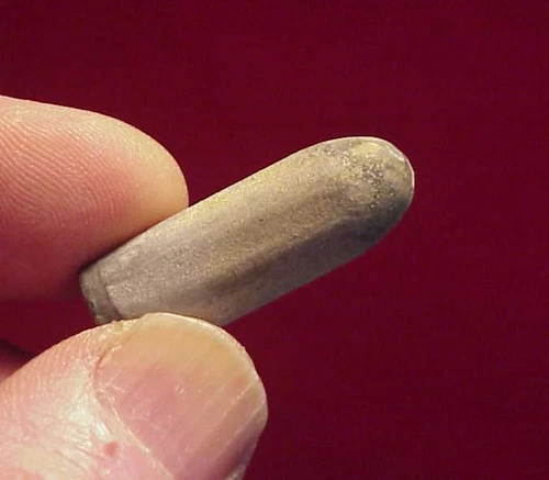 Whitworth Rifle Sniper Bullet field-cast in a battle trench at Chancellorsville