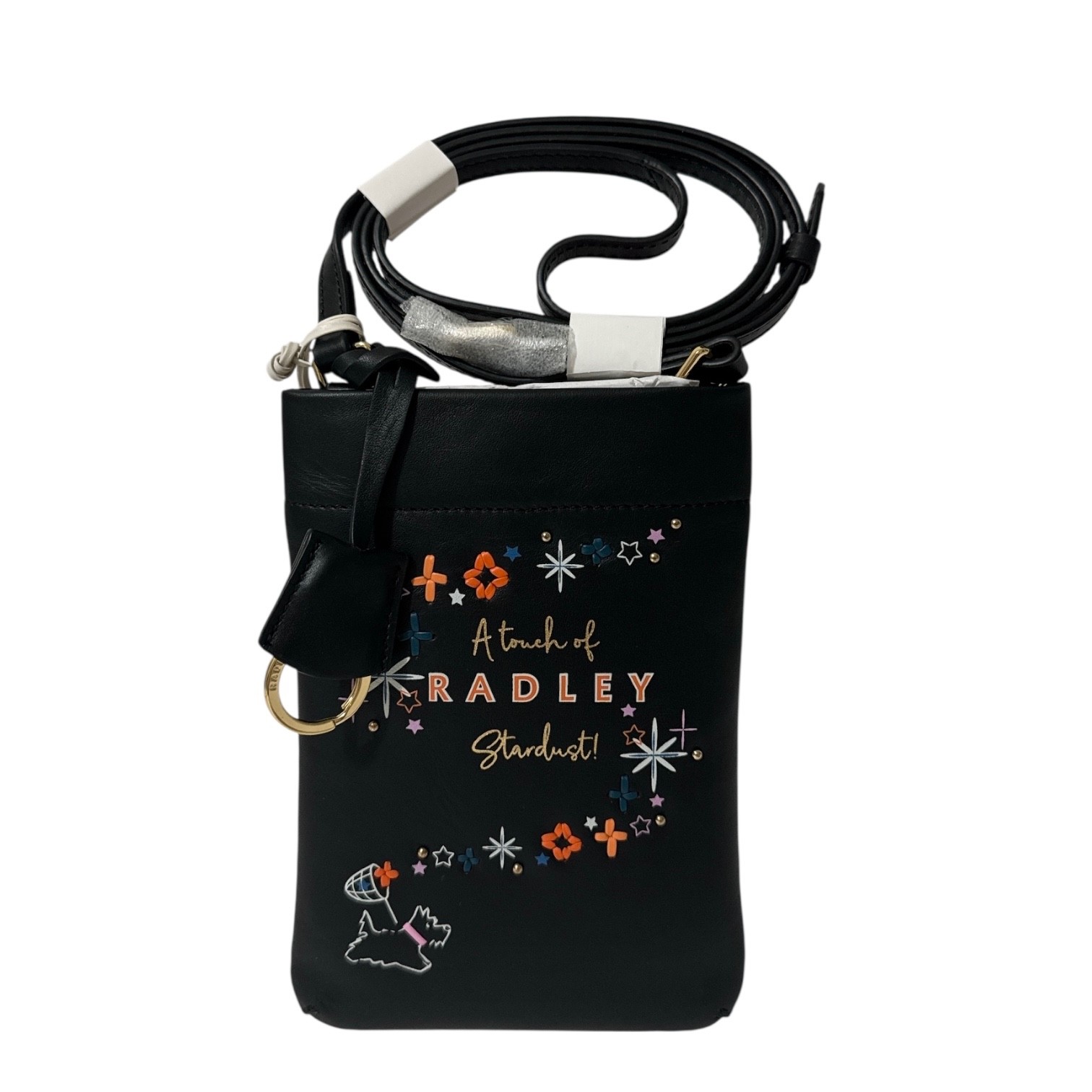 RADLEY Handbag Black Leather Small Phone Crossbody Bag - Radley Stardust - New