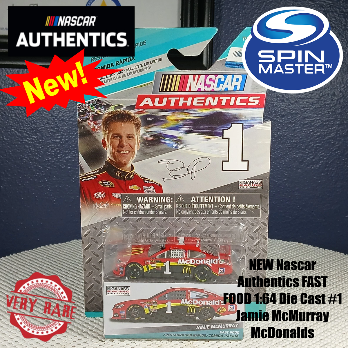 NEW Nascar Authentics FAST FOOD 1:64 Die Cast #1 Jamie McMurray