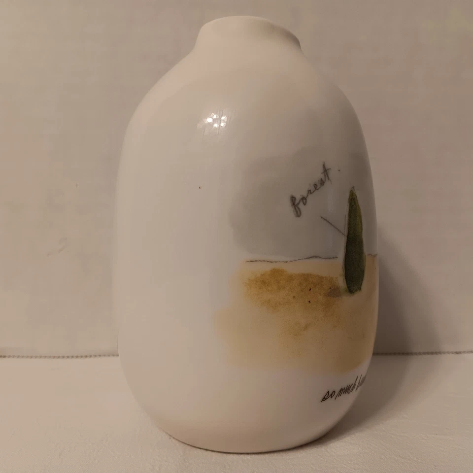 Jarrón boceto francés Rae Dunn árboles de campo paisaje descontinuado retirado Foto 3 de 4