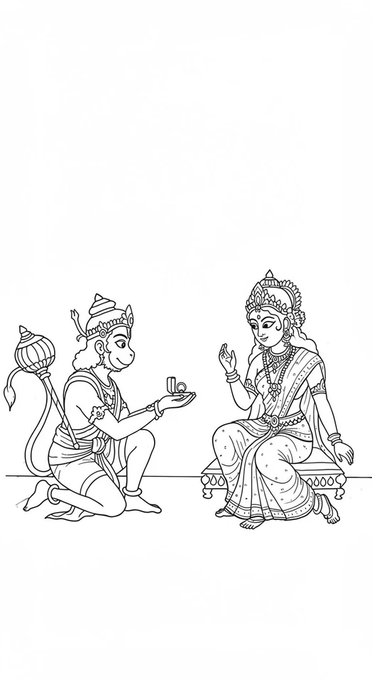 Ramayana for Kids – 20 Easy Story Pages with Coloring – Printable - Image 3 of 4
